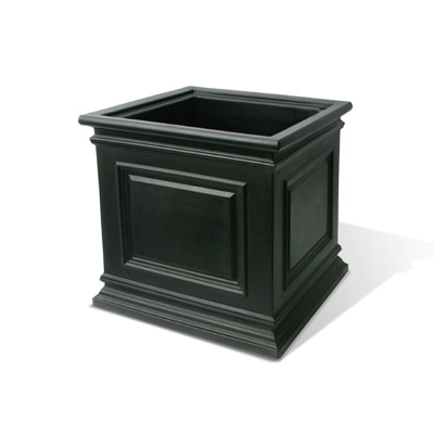 PLANTER, 20" COVINGTON CUBE BLCK