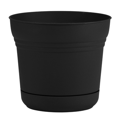 PLANTER, 14" SATURN BLACK