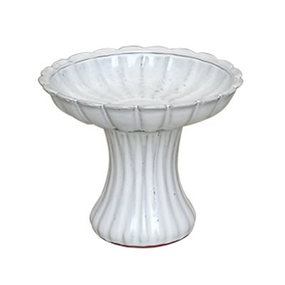 BIRDBATH, 10" BLOSSOM WHITE