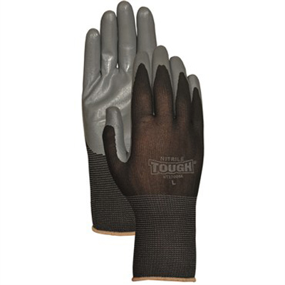 GLOVE, NITRILE TOUGH BLACK MED