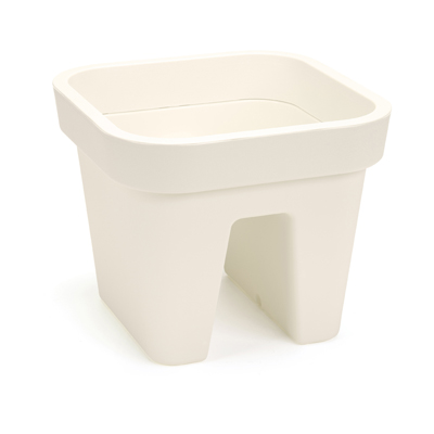 PLANTER, LOBELIA RAIL 17.7" WHIT