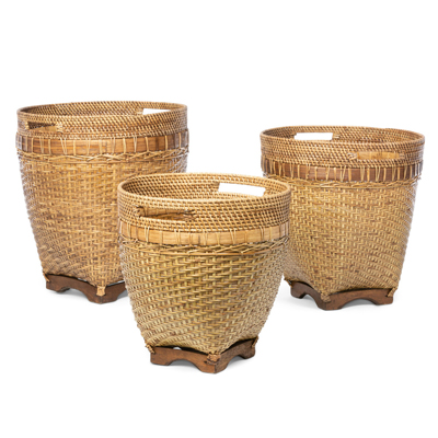 BASKET, LOMBOK RATTAN MEDIUM