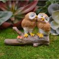 OWL LOVERS ON TREE LOG