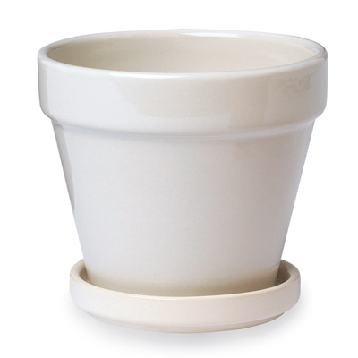 POT, 4.5"X4.3", STD WHITE