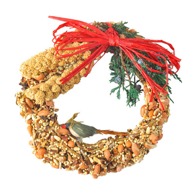 BIRD TREAT, RUSTIC WREATH 6"