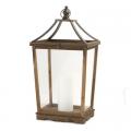 LANTERN, 30.5" WOOD/GLASS