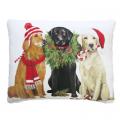 Christmas Dog Trio Pillow