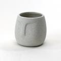 BOWL, MOAI FACE 4" X 4" WHITE