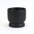 BOWL, MODERN PEDESTAL 6" BLACK