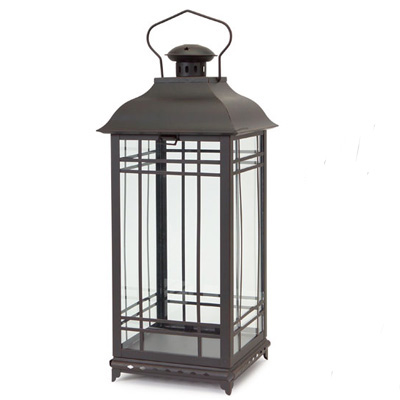 Large Metal & Glass Lantern