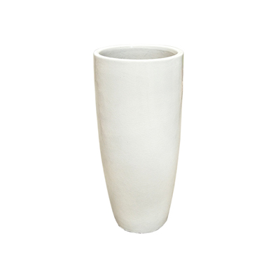 PLANTER, 20" TALL TAPER 2T/WHITE