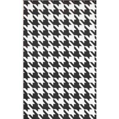 MAT, HOUNDSTOOTH WHITE 4'X6'