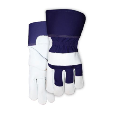 GLOVES, GOATSKIN W/ CANVAS BACK