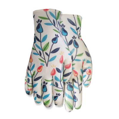 GLOVES, FLORAL POLY LINER/NITRIL