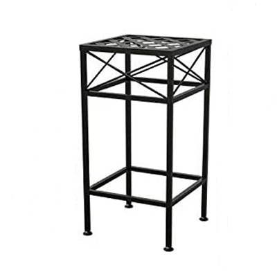 PLANT STAND, CROSS HATCH SQ 21"H