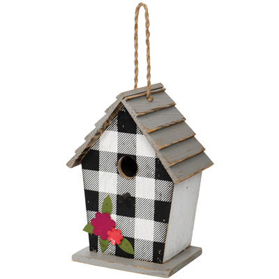 BIRDHOUSE, BUFFALO PLAID