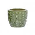 CACHEPOT, CIRCLES TWO GREEN 6"W