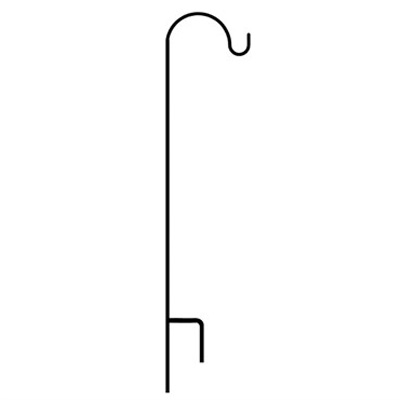 SHEPHERD HOOK, 65" SINGLE BLACK