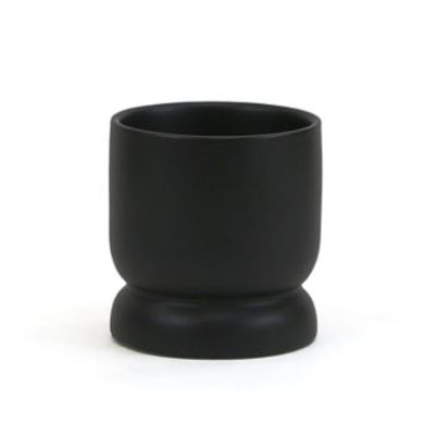 PLANTER, PEDESTAL BLACK 4"
