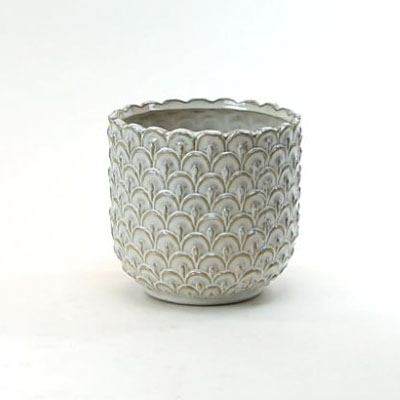 PLANTER, CREAM SCALE 5"