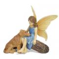 Good Boy Fairy Sitting with her Dog