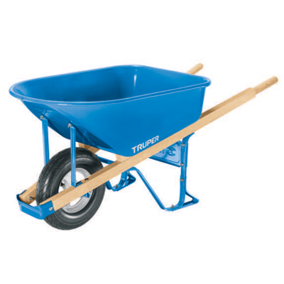 WHEELBARROW, 6CF STEEL FLAT FREE