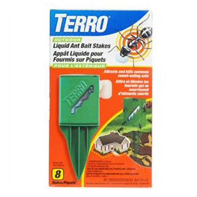 TERRO, OUTDOOR LIQ ANT STAKE 8PK