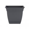 PLANTER, ECLIPSE SQ 8" GRAY