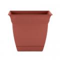 PLANTER, ECLIPSE SQ 10" CLAY