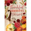 Thankful Grateful Blessed Fall Mini Flag