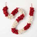 Red & White Pom Pom Garland