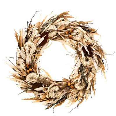  Dried Autumn Wreath, 20"