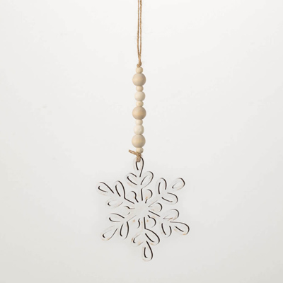 Wood Snowflake Ornament