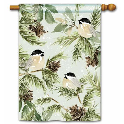 Winter Chickadee Flag