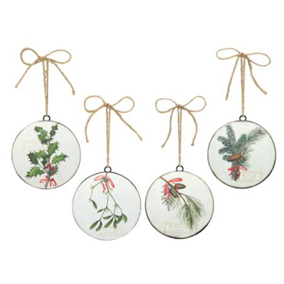 ORNAMENT, 5.75" WINTER FOLIAGE