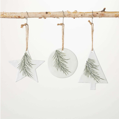 Star, Ball or Tree Pine Ornaments