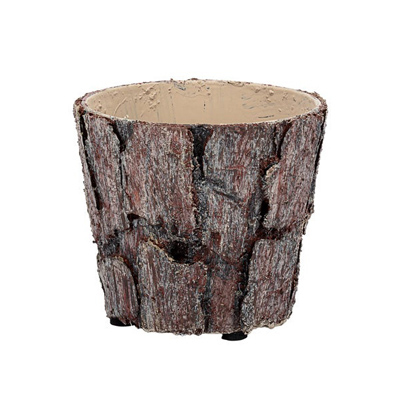 Plastic Wood Bark Pot Cover 