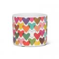 PLANTER,MULTICOLOR HEARTS XS 3"