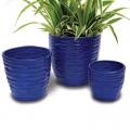 POT, FLAPJACK CONE COBALT 8"