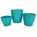 POT, FLAPJACK CONE TEAL 6"