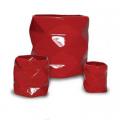 POT, TILTED TRIANGLE RED 8"W