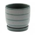 POT, GRAY SANDY 5"W X 4.5"H