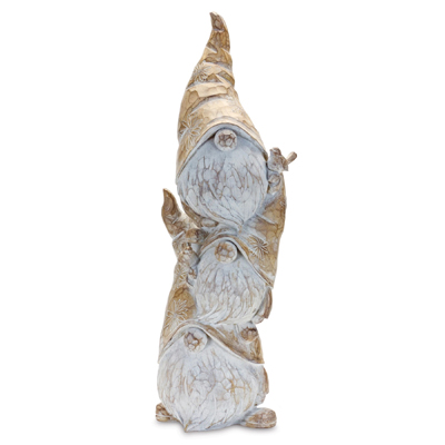 GNOME, CARVED TRIPLE STACK 23"