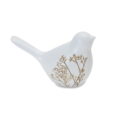 BIRD, ASRT WHITE/FLORAL 3.75"H