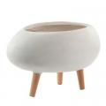 PLANTER, LG EGG TRIPOD WHITE