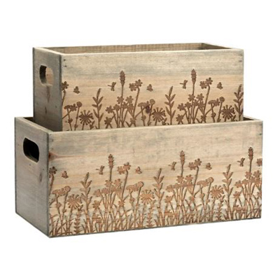 PLANTER, WILDFLOWER WD BX 5"X11"