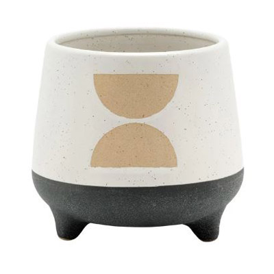 Large Cache with Beige Hour Glass