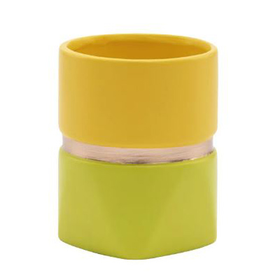 PLANTER, YELLOW/GREEN 2.75"WX3.7