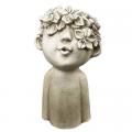 PLANTER, BOY W/ FLOWER CROWN