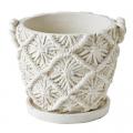 PLANTER, MACRAME CEMENT MEDIUM